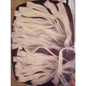 16in tape in hair extensions REAL human #60 blonde